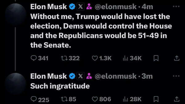 Elon Musk says he saved Trump’s Presidency, slams him with 'Such Ingratitude” jibe