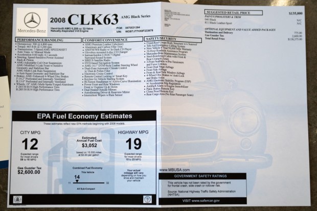 2008 Mercedes-Benz CLK63 AMG Black Series