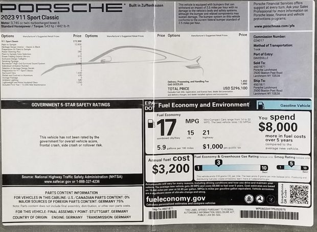 2023 Porsche 911 Sport Classic