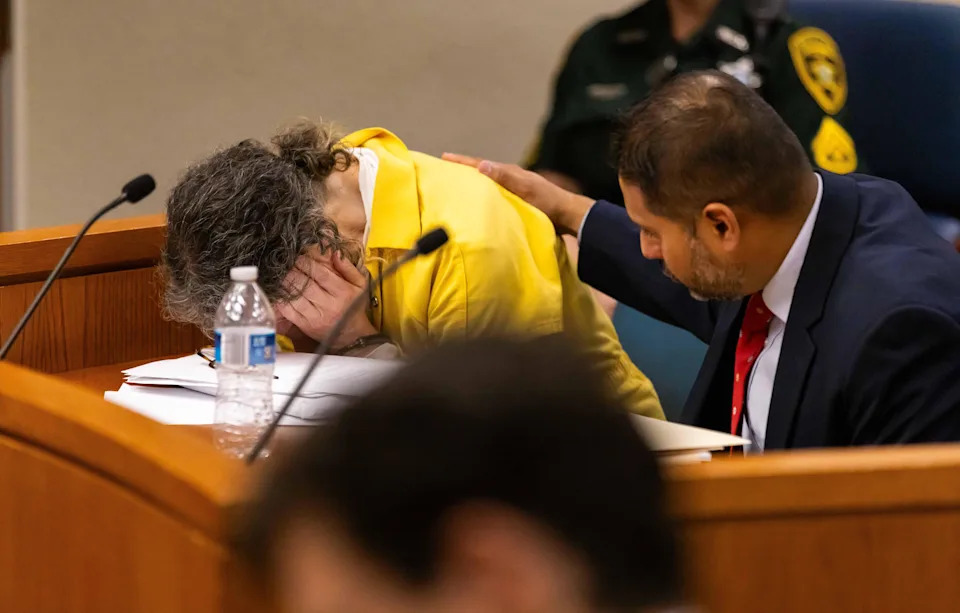 Susan Lorincz breaks down during her sentencing hearing on Nov. 25, 2024 at the Marion County Judicial Center in Ocala, Florida.