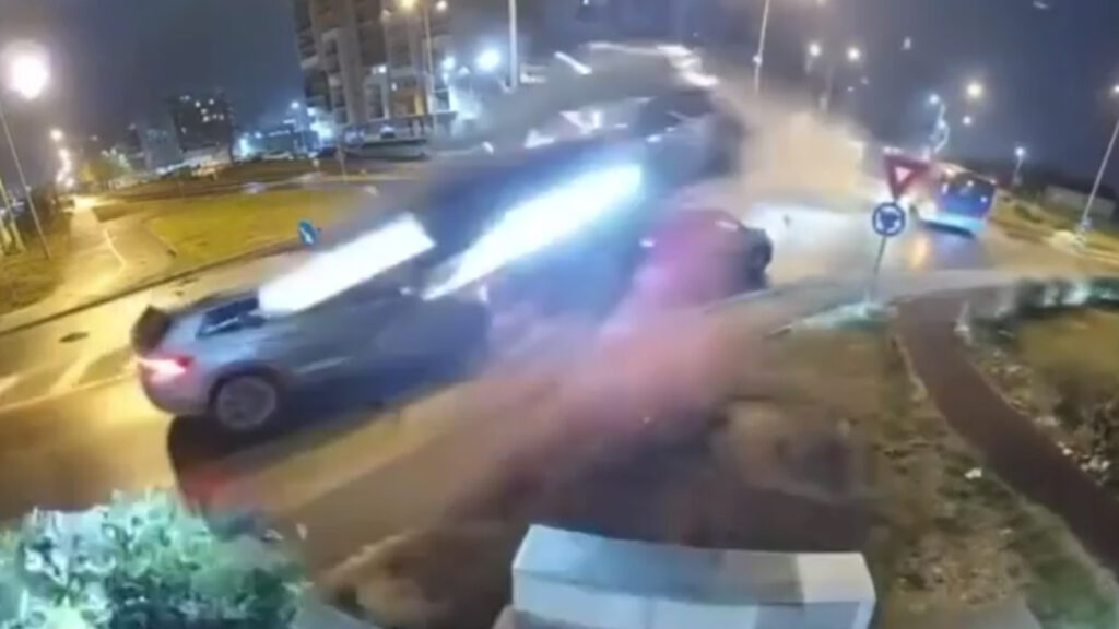 Mercedes Goes Flying Over Cars After Driver Passes Out. Guess Who Still Got Fined